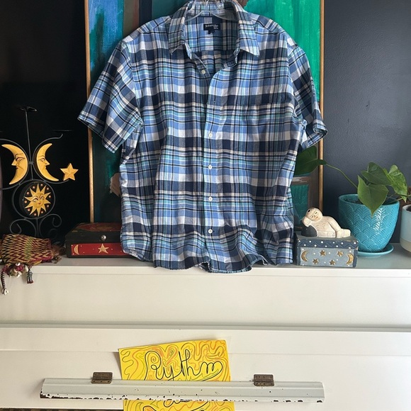 St. John's Bay Men's Blue and Black Plaid Shirt XL - Picture 10 of 12